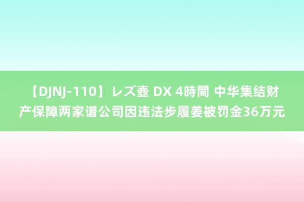 【DJNJ-110】レズ壺 DX 4時間 中华集结财产保障两家谱公司因违法步履姜被罚金36万元